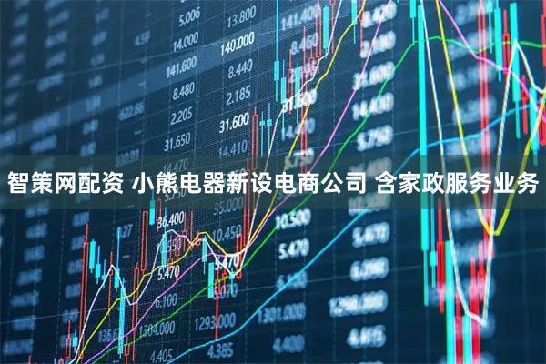 智策网配资 小熊电器新设电商公司 含家政服务业务